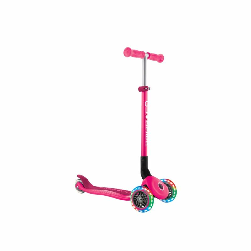 Самокат звичайний Globber Primo Foldable Lights колеса з підсвіткою до 50 кг 3+ Рожевий (432-110-3) купити уить