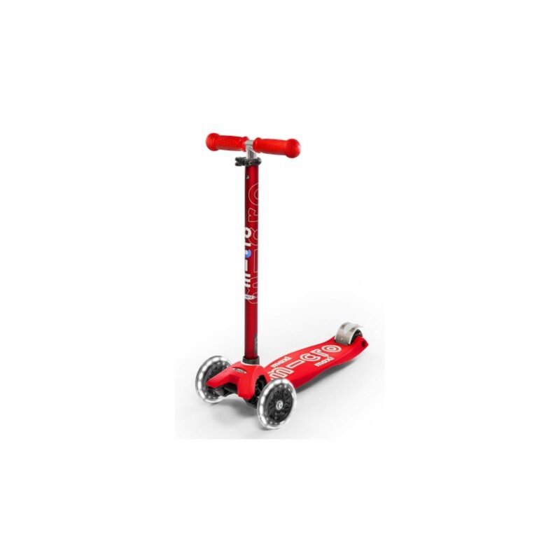 Самокат звичайний червоний Micro Maxi Deluxe Red LED (MMD068) купити уить
